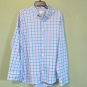 Peter Millar Shirt Mens XL Plaid Long sleeve soft cotton Casual Comfort